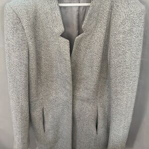 Zara Women's Gray Herringbone Blazer